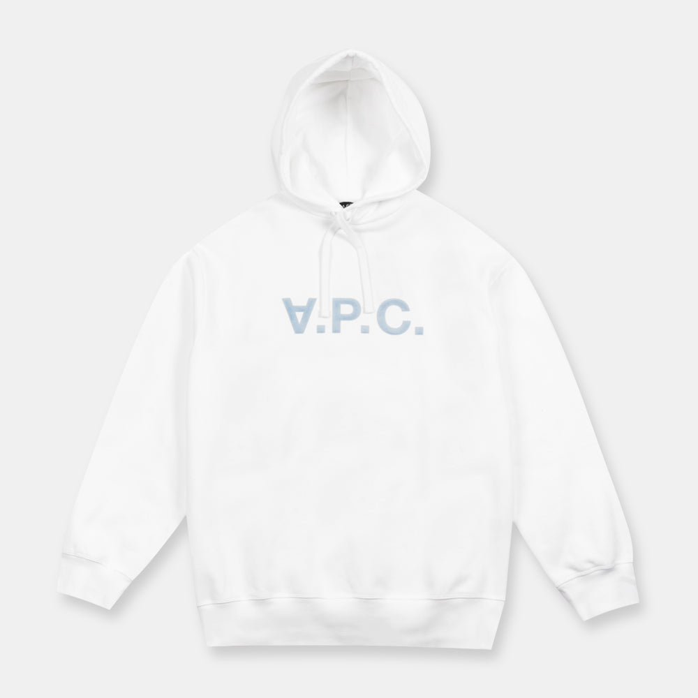 A.p.c. Hoodie Oversize Grand Vpc Blanc Bleu Cohbp-m27921