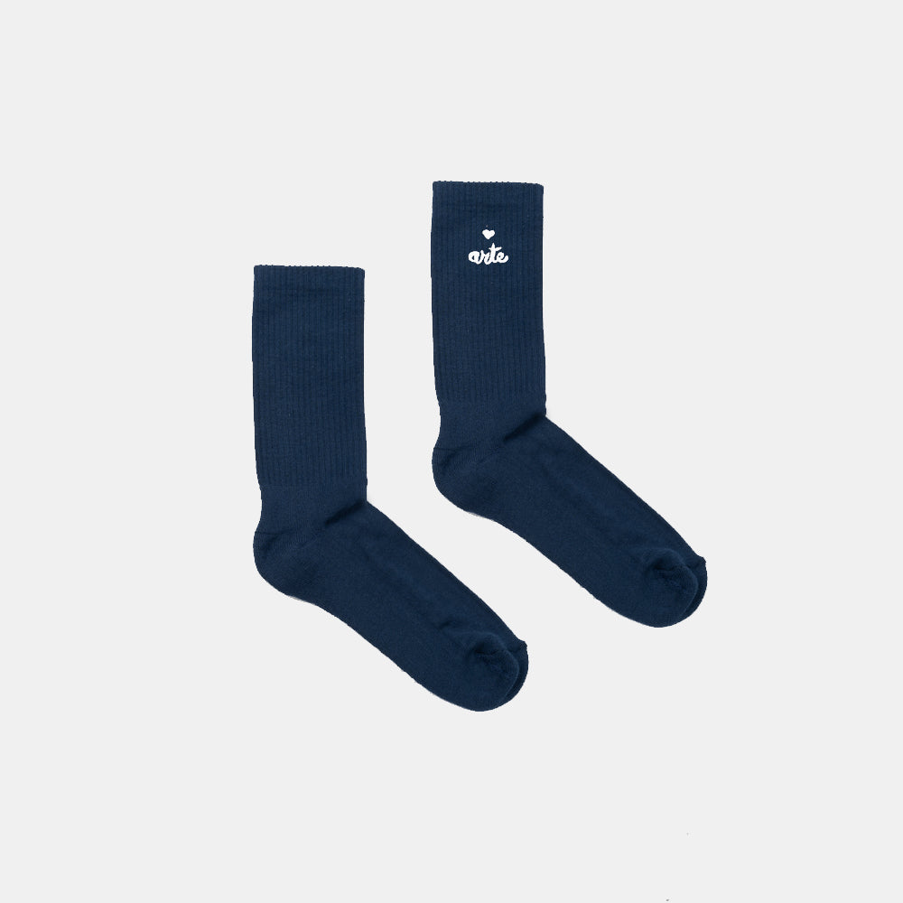 Arte Antwerp Socks Heart Logo Navy Ss25-182m-450