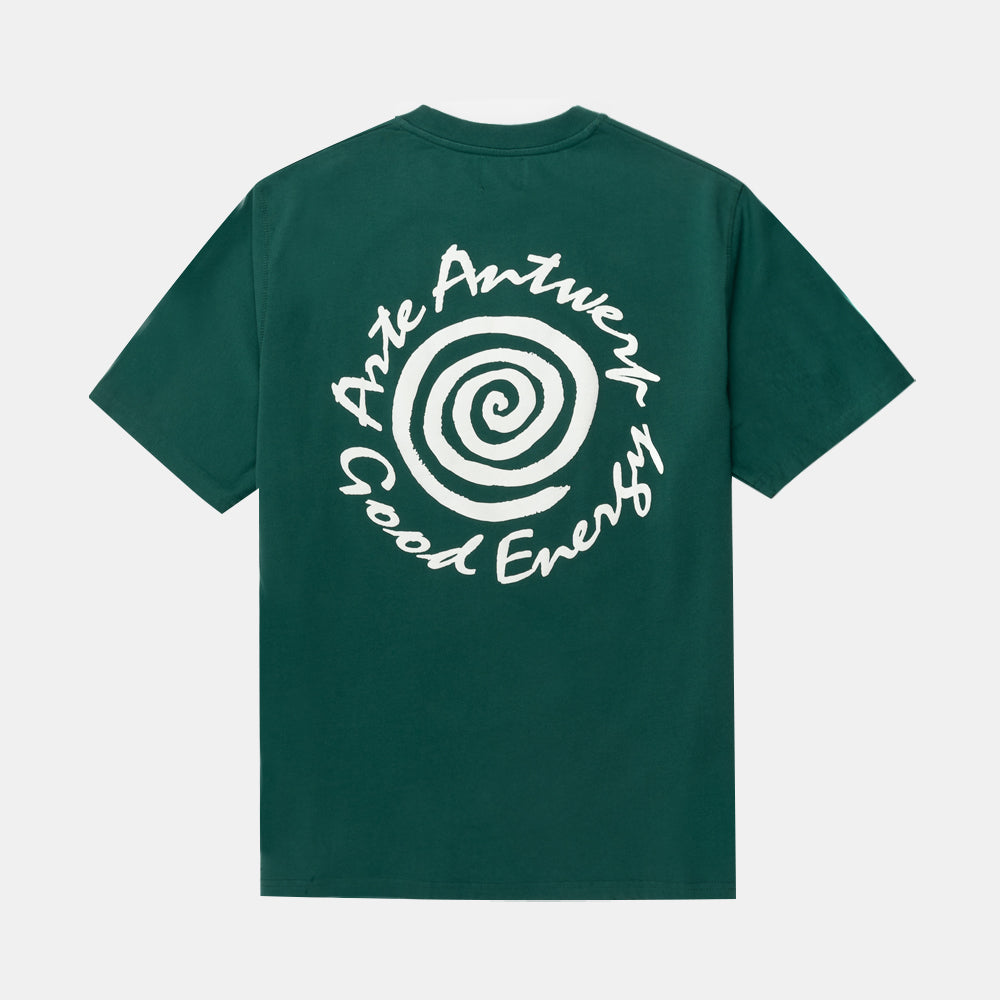 Arte Antwerp T-shirt Big Spiral Print Green Ss25-098t-300