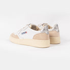 Autry Medalist Low Leat/Suede Wht/Silver Aulw-ls74