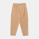 Beams+ 2 Pleats Trousers Twill Khaki 3823-0130