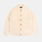 Beams+ Cardigan Alan Patchwork Off White 3815-0149