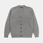 Beams+ Cardigan Elbow Patch 7g Grey 3815-0094