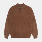 Beams+ Knit Polo 9g Brown 3812-0004