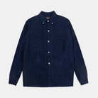 Beams+ Open B.d Indigo Panama Shirt Navy 3811-0913