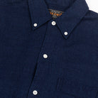 Beams+ Open B.d Indigo Panama Shirt Navy 3811-0913