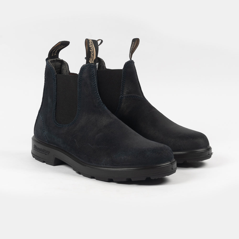 Blundstone Elastic Sided Suede Boot Navy 1912