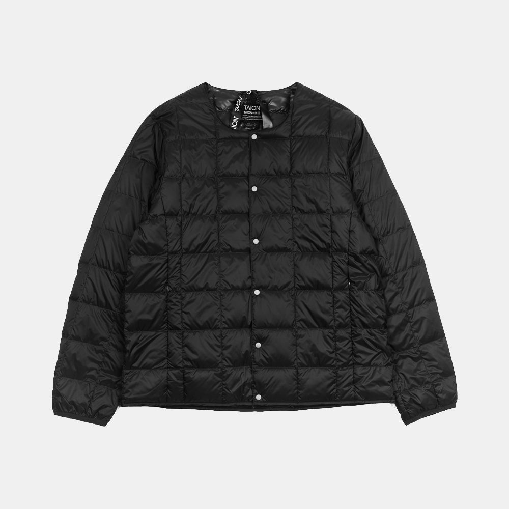 Taion Crew Neck Down Jkt Black Taion-104