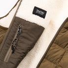 Taion Reversible Down Vest Olive/Ivory Taion-r002mb